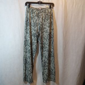 Victoria's Secret Black Lace Print Knit Lounge Pants